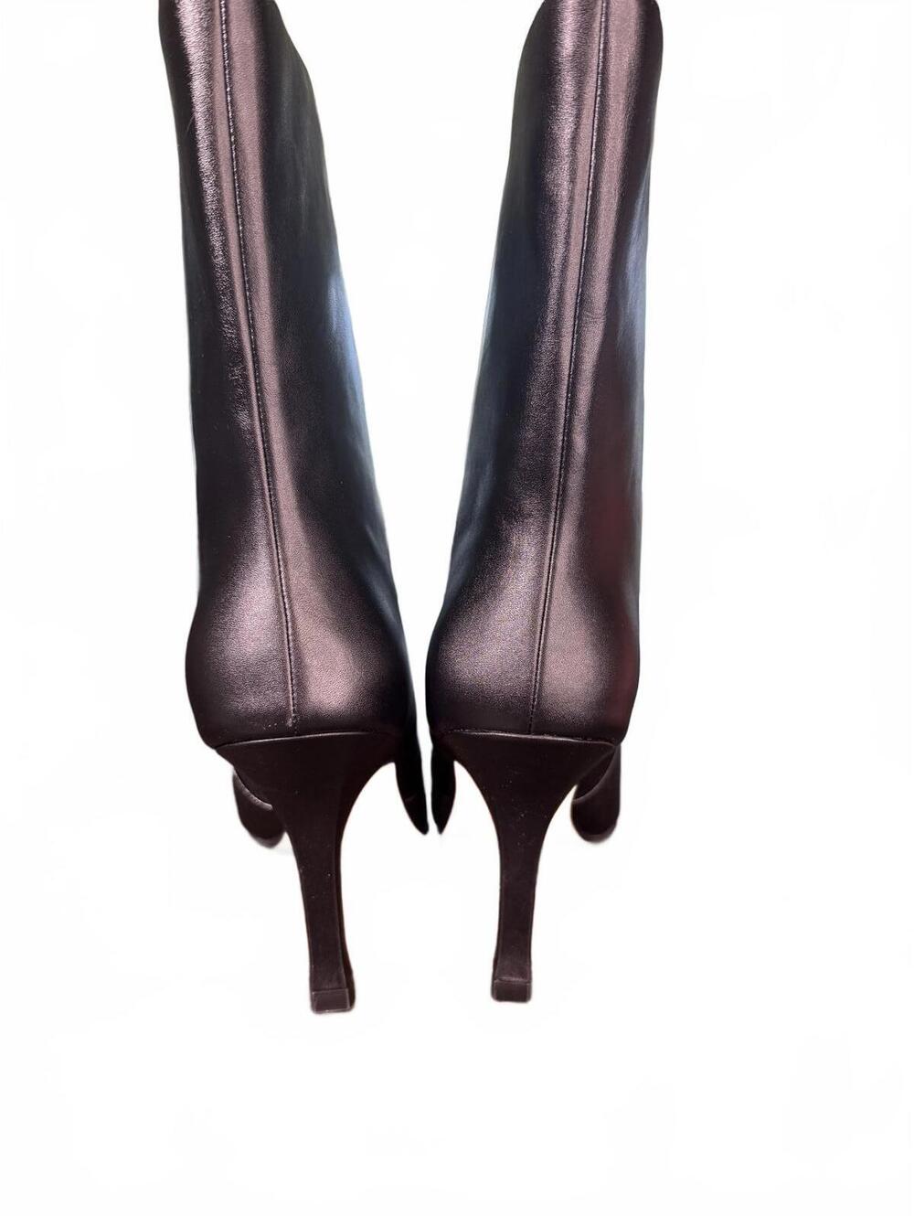 NWB Lisa Vicky Arthaul-V Black Sheep Nappa Stiletto Heel Boots 9.5 - Picture 6 of 8
